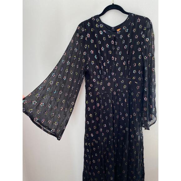 OLIPHANT Kala Black Balloon Sleeve Waisted Formal Maxi Dress Tuckernuck - Picture 3 of 7